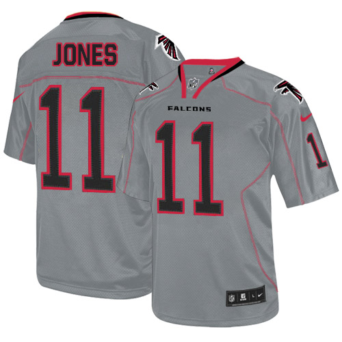 Men's Limited Julio Jones Nike Jersey Lights Out Grey - #11 NFL Atlanta Falcons